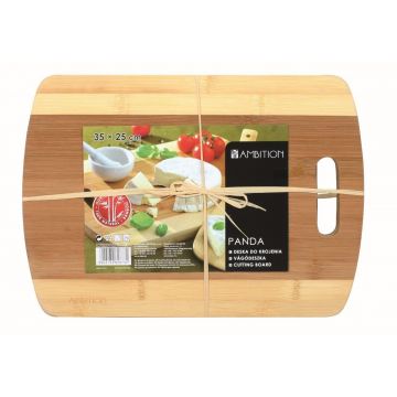 Tocator din bambus Panda Lines, Ambition, 35x25 cm