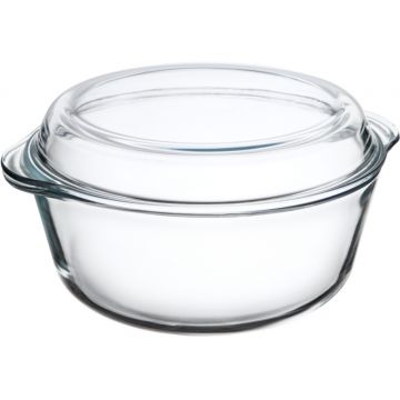 Vas de copt termorezistent cu capac Excellent, Ambition, 4 L, sticla