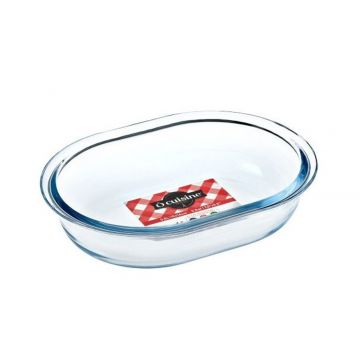 Vas de copt termorezistent Glass Bakeware, Ocuisine, 19x14 cm, sticla