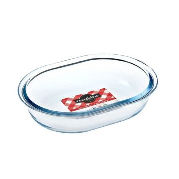 Vas de copt termorezistent Glass Bakeware, Ocuisine, 25x20 cm, sticla