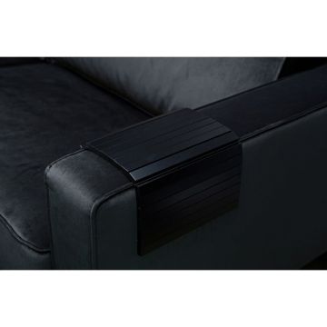 Cotieră flexibilă din lemn pentru canapea WOOOD Tray, negru Cotieră flexibilă din lemn pentru canapea WOOOD Tray, negru