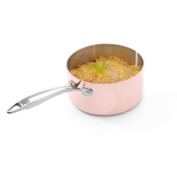 Cratiță din cupru cu oțel inoxidabil Hendi, ø 16,5 cm