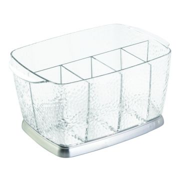 Cutie transparentă pentru tacâmuri iDesign Rain, 15 x 23 cm