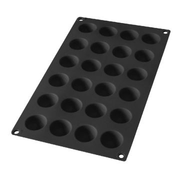 Formă din silicon pentru 24 mini prăjituri Lékué, negru