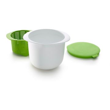 Formă din silicon pentru brânza homemade Lékué Cheese, alb - verde