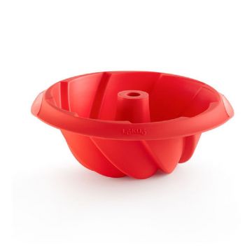 Formă din silicon pentru pandișpan Lékué, ⌀ 20 cm, roșu
