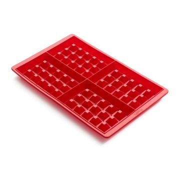 Formă din silicon pentru wafle Lékué, roșu