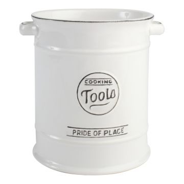 Recipient din ceramică pentru ustensile de bucătărie T&G Woodware Pride of Place, alb