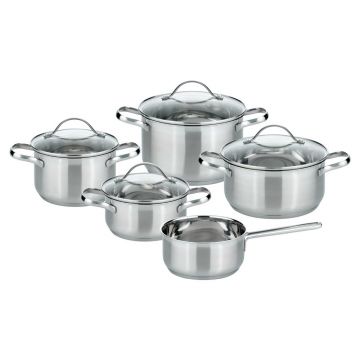 Set de vase pentru gătit 9 buc. din oțel inoxidabil Horizon – ELO