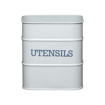 Vas metalic pentru ustensile de bucătărie Kitchen Craft Living Nostalgia, gri