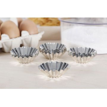 Forme pentru prajituri tarte 10 piese, Snb, aluminiu, 5 cm