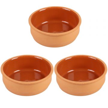 Set 3 vase ramekin, teracota, 12 cm x h 4 cm