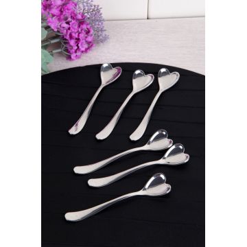 Set 6 lingurite Mit - Heart, Rowe, 12.5 cm, lemn