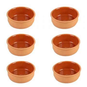 Set 6 vase de teracota, tip ramekin, 12 cm x h 4 cm