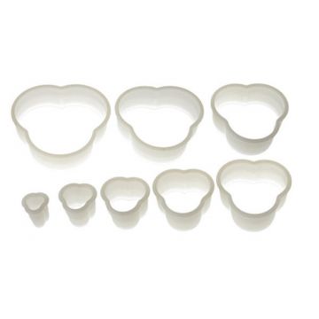 Set 8 forme pentru biscuiti Clover, Silikomart, Ø2.9 cm - Ø12.4 cm, nailon Set 8 forme pentru biscuiti Clover, Silikomart, Ø2.9 cm - Ø12.4 cm, nailon