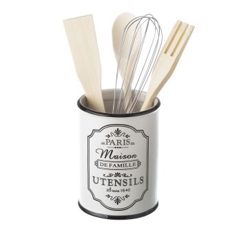 Set de ustensile de bucătărie din bambus 4 buc cu suport - Casa Selección