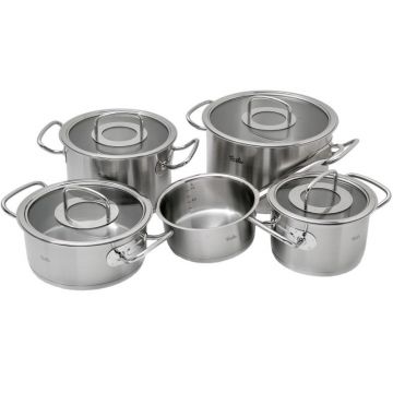 Set oale 10 piese cu capac de sticla Fissler Original Profi Collection