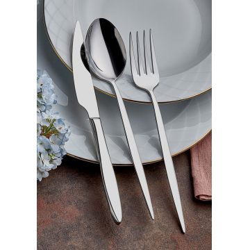 Set tacamuri Istanbul24, Dynasty, 24 piese, inox, argintiu
