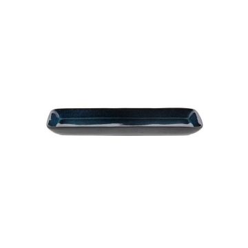 Tavă de servire din ceramică 14x38 cm Gastro Dark Blue/Black – Bitz