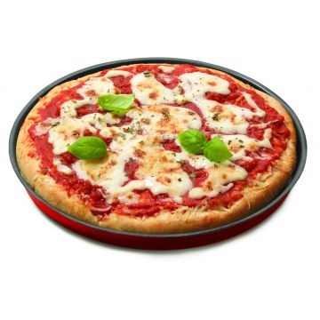 Tava rotunda pentru copt pizza in cuptorul cu microunde, Snips, 26 cm Ø, aluminiu