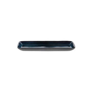 Tavă servire din gresie ceramică Bitz, 38 x 14 cm, negru - albastru Tavă servire din gresie ceramică Bitz, 38 x 14 cm, negru - albastru