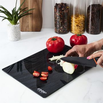 Tocator din sticla, design ardezie 40x30cm