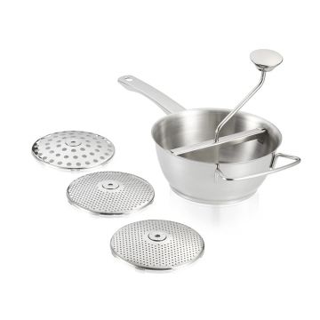 Tocator manual pentru legume/fructe, Leifheit, Food mill, Ø20 cm, inox