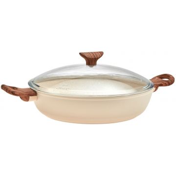 Cratita cu capac Sambonet Rock & Rose 28cm 3.6 litri inductie roz