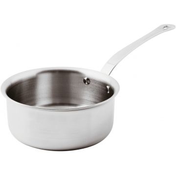 Cratita cu coada Paderno seria 12200 18cm h8.5cm inductie inox