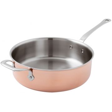 Cratita cu coada Paderno seria 15600 28cm h9cm inductie inox - cupru