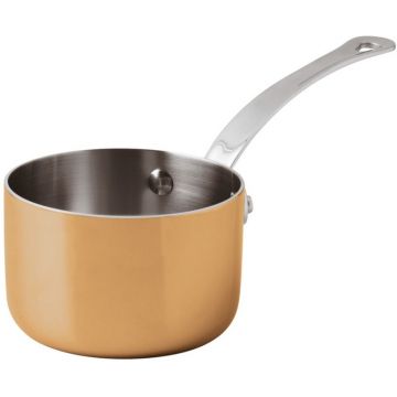 Cratita cu coada Paderno seria 15600 mini 10cm h6.5cm inox - cupru