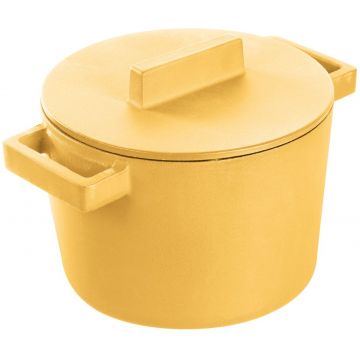 Cratita din fonta emailata Sambonet Terra.Cotto design Vasques Stefania capac fonta d16cm 1.7 litri Vanilla