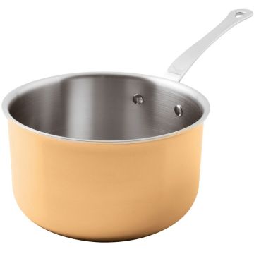 Cratita inalta cu coada Paderno seria 15600 16cm h8cm inductie inox - cupru