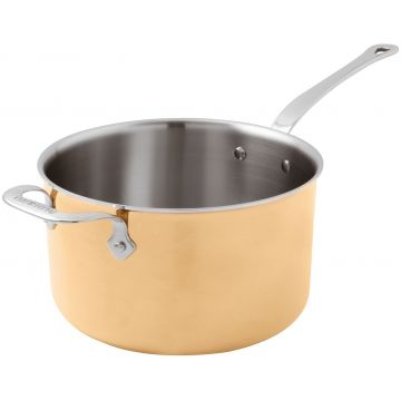Cratita inalta cu coada Paderno seria 15600 24cm h14cm inductie inox - cupru