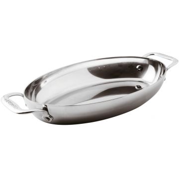 Cratita ovala Paderno seria 12200 30x18cm h5cm inductie inox