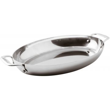 Cratita ovala Paderno seria 12200 35x23cm h5cm inductie inox
