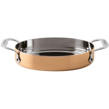 Cratita ovala Paderno seria 15600 mini 17x13cm h3.5cm inox - cupru