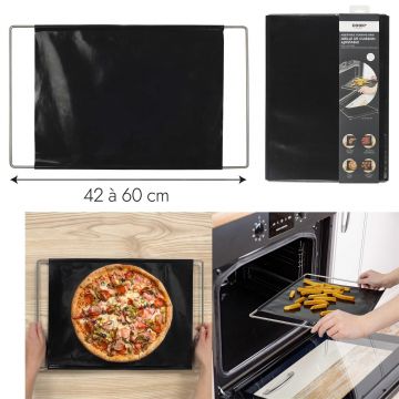 Grill universal extensibil, metal cu fibra de sticla pentru cuptor, 42-60x30 cm