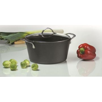 Oala cu capac Magnat, Ambition, 20 cm, 2.5 L, aluminiu forjat, invelis non-stick