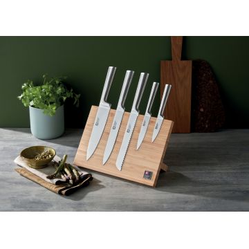 Set 5 cutite + suport magnetic, Richardson Sheffield, Visage, inox