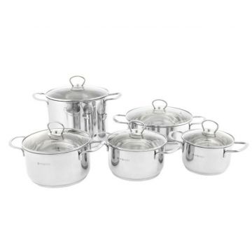 Set oale 10 piese Dallas, Ambition, 16/18/20/22/24 cm, inox