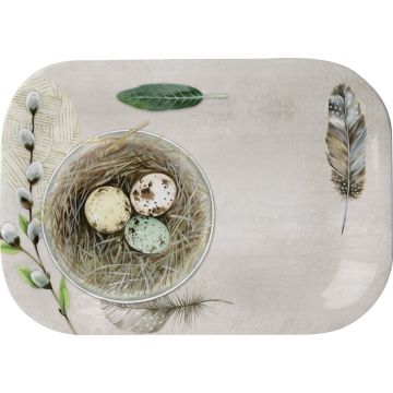 Tavă de servire 20.5x14.5 cm Eggs and Feathers - IHR