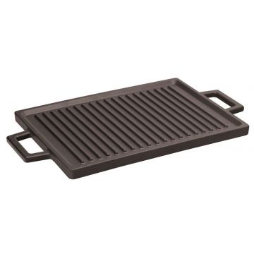 Tava gratar din fonta emailata Paderno Cast Iron 22x15cm negru