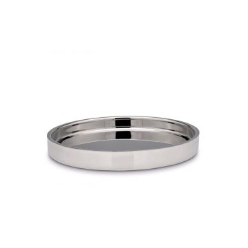 Tava pentru servire, din otel inoxidabil, Plain Polish Argintiu, Ø32xH4 cm