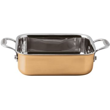 Tava rectangulara Paderno seria 15600 mini 12x10cm h4cm inox - cupru
