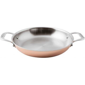 Tigaie cu doua manere Paderno seria 15600 20cm h4.5cm inductie inox - cupru