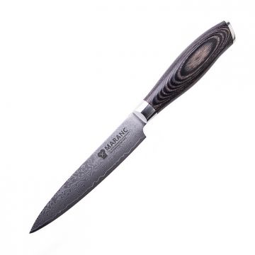 Cutit filetat profesional Maranc, otel de damasc, 13 cm, M47
