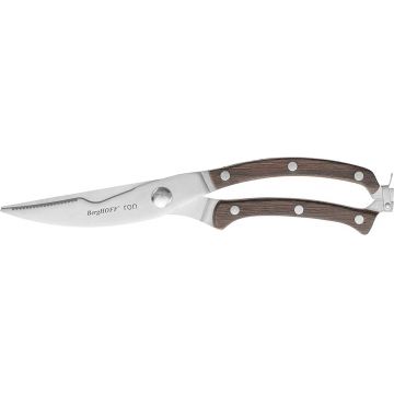 Foarfeca pentru carne BergHOFF, Ron Line, 25 cm, inox, maro