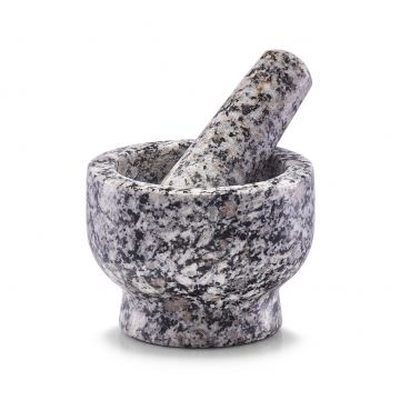 Mojar cu pistil din granit, Grey Ø 9xH6,5 cm