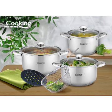 Set de gatit Victoria, Cooking by Heinner, 8 piese, inox